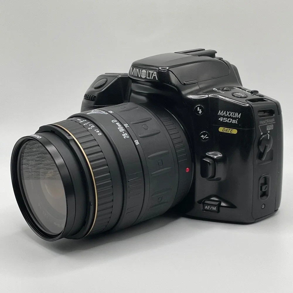 Minolta Maxxum 450si Panorama Date 35mm SLR Camera with 28-90mm Quantaray Lens